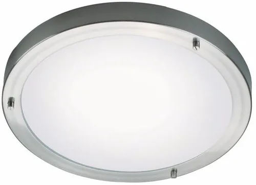 Nordlux Ancona Maxi E27 Deckenleuchte - Stilvolle Deckenleuchte aus gebürstetem Stahl, ideal für Feuchträume, vielseitig einsetzbar und passt in nahezu jeden Raum.