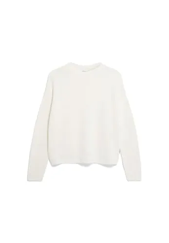 ARMEDANGELS Damen Pullover MERINAA Links - Bio-Baumwolle Oatmilk - Nachhaltiger Pullover aus 100% Bio-Baumwolle, GOTS-zertifiziert, im lässigen Loose Fit für höchsten Tragekomfort.