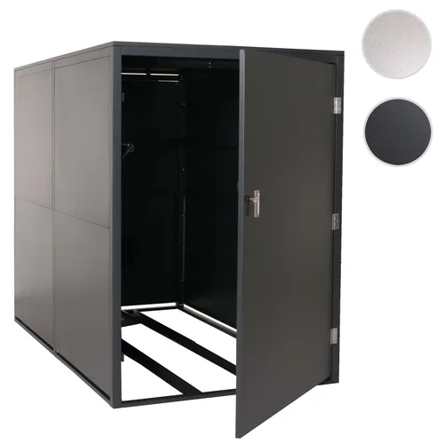 2er-Fahrradgarage HWC-L56c: Abschließbare Metallbox für 2 Fahrräder