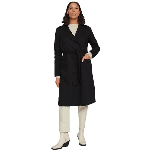Vila VIJUICE COAT - NOOS - Funktionsjacke für Damen mit Taillengürtel und Reverskragen, ideal für stylische Looks bei jedem Wetter.