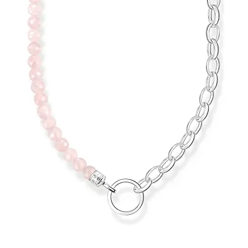 THOMAS SABO Kette mit rosa Perlen aus 925 Sterling Silber von THOMAS SABO