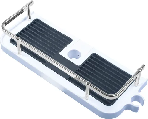 Duschablage - 323 x 120 mm Ablagefläche - mit schützender Umrandung Abtropfg...