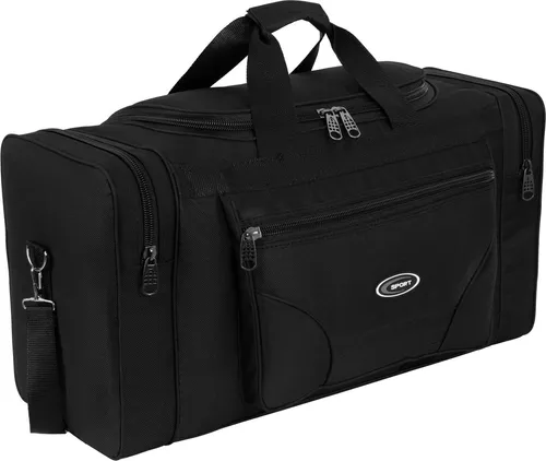 EAAKIE Sporttasche Schwarz 100L - Geräumige Sport- und Reisetasche mit 100 Litern Volumen. Hochwertiges, wasserabweisendes Material und optimaler Tragekomfort für Freizeit, Schule und Reisen.