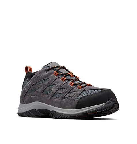 Columbia Crestwood WP Herren Wanderschuhe, Grau (Graphite x Dark Adobe) - Wasserdichte Wanderschuhe mit leichter Techlite Mittelsohle für Komfort und Omni-Grip Gummisohle für optimalen Grip auf jedem Terrain.