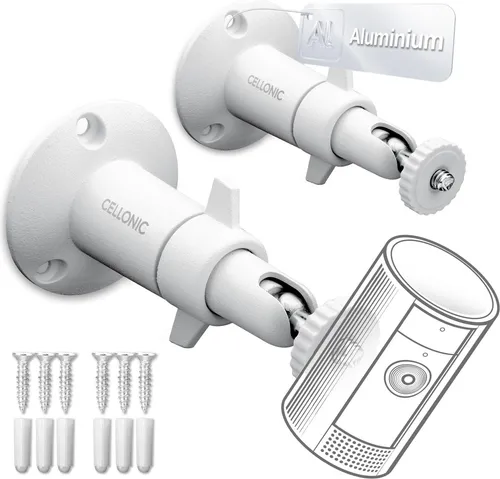 CELLONIC 2x Kamera Wandhalterung kompatibel mit Arlo, kompatibel mit Eufy, kompatibel mit Wyze – Aluminium-Schwenkhalterung mit 1/4