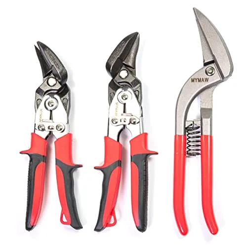Profi Blechscheren Satz 2 x Ideal + 1 x Pelikan Blechschere - Schneiden & Scheren: Hochwertiger Blechscheren Satz mit Edelstahl-Qualität, ideal für Dachdecker und Klempner, sorgt für präzise und saubere Schnitte.