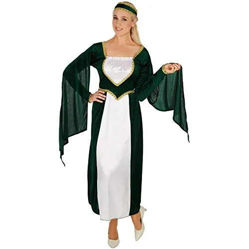 tectake® Frauenkostüm Burgprinzessin - Kostüme für Karneval und Fasching, majestätisches Design für einen königlichen Auftritt auf Mittelalterfesten.