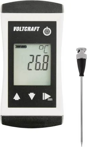 VOLTCRAFT PTM 100 + TPT-207 Temperatur-Messgerät - Temperaturmessgeräte mit IP65 Schutz, ideal für präzise Messungen von -200 bis 450 °C und ergonomischem Design für einfache Handhabung.