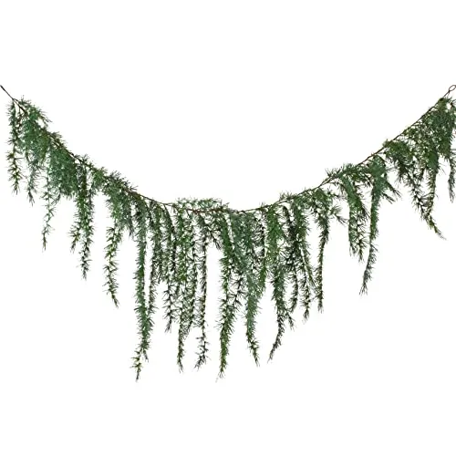 Floratexx Künstliche CEDERNGIRLANDE 190cm. Zeder, Zederngirlande. GRÜN.