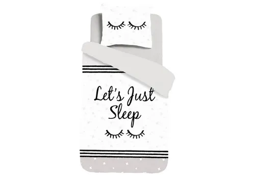 ESPiCO Bettwäsche Sternentraum 2-teilig - Bettwäsche-Set mit trendigem Motiv schlafender Augen auf Sternenhimmel, aus 100% Baumwolle für höchsten Schlafkomfort und ganzjähriges Wohlfühlen.