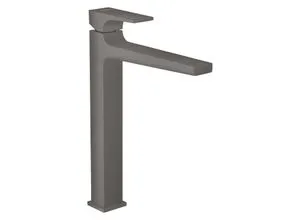 hansgrohe Wasserhahn Metropol - Komfort-Höhe 260mm, wassersparende Armatur in Brushed Black Chrome - Touch-On-Wasserhähne für Badezimmerwaschbecken: Spart Wasser und Energie mit max. 5 l/min Durchfluss, ideal für komfortable Nutzung dank ComfortZone 230.