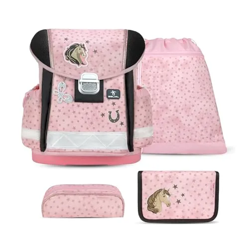 Belmil Classy Schulranzen Set 4 - teilig (403-13/AG/S) (Star Horses)