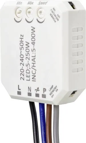 Sygonix SY-4697884 Unterputz Dimmer - Smart Home Dimmer für Halogen- und dimmbare LED-Leuchten, einfach zu installieren und ideal für individuelle Lichtgestaltungen.
