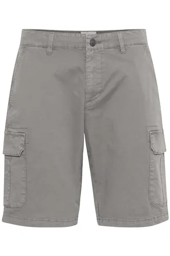 Blend BHBarni Herren Cargo Shorts Bermuda Kurze Hose mit Cargotaschen Gürtelschlaufen Baumwollmischung Regular fit, Größe:XL, Farbe:Granite (70147)