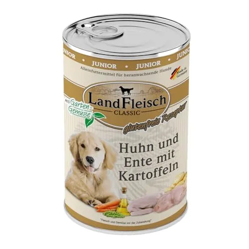 Landfleisch Junior Huhn, Ente & Kartoffeln mit Gartengemüse | 6X 400g
