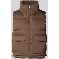 OPUS Steppweste mit Stehkragen Modell 'Wendara' in Schoko, Größe 36