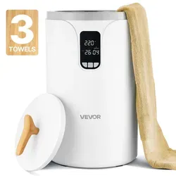 VEVOR Handtuchwärmer Eimer 20 L mit LED-Anzeige - Wäscheständer mit Timer & Temperaturregelung, für gleichmäßige Wärme und Platz für zwei große Badetücher – ideal für ein spaähnliches Erlebnis zu Hause.