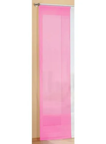 Gardinenbox Preisgünstiger Flächenvorhang Schiebegardine, transparent, unifarben, mit Zubehör, 245x60, Rosa, 85589
