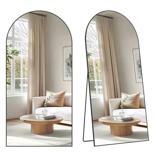SONGMICS LFM061BD01 Standspiegel 180 x 80 cm in schwarz von SONGMICS