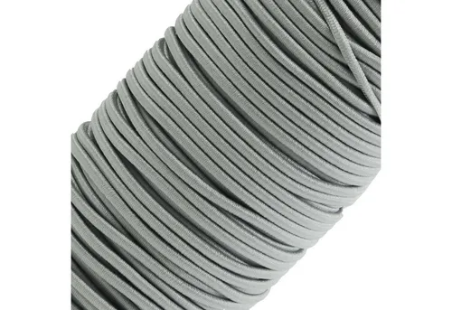 maDDma Gummiband 50m Gummikordel 3mm Hutgummi Nähzubehör 27 Farben elastisches Band, hellgrau