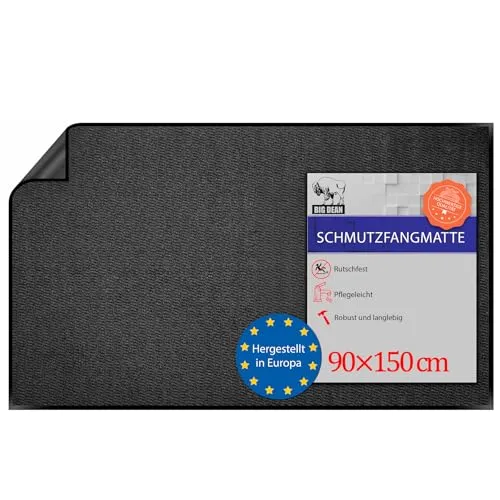 BigDean Schmutzfangmatte 90x150 cm Anthrazit – rutschfest und robust