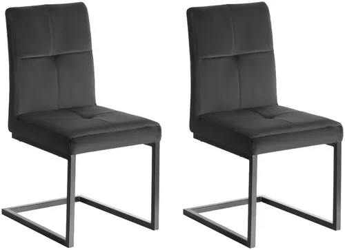 OTTO home Esszimmerstuhl Geranie Freischwinger, Schwingstuhl (Set, 2 St), mit 3D-Steppung, robustes Gestell, hochwertiger Stoff
