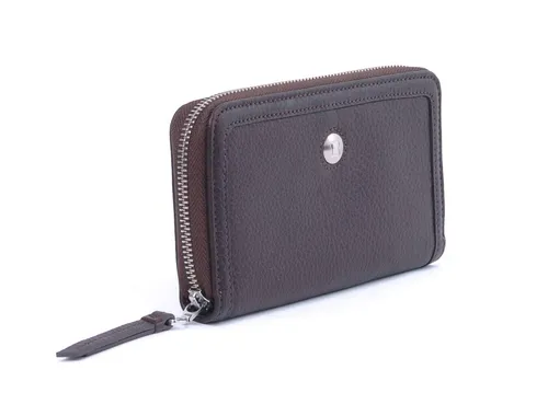 BREE Marbella Geldbörse in Mocca - Elegante Geldbörse aus hochwertigem Rindleder, handwerklich perfekt verarbeitet mit praktischem Druckknopf und durchdachter Inneneinteilung.