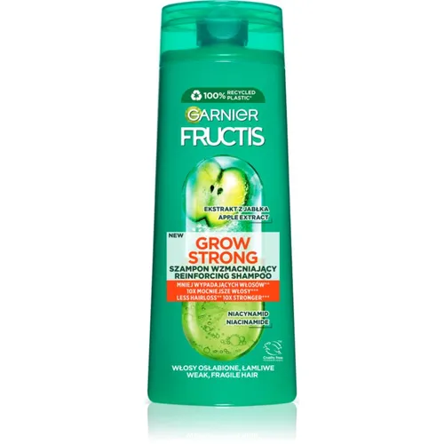 Garnier Grow Strong Shampoo 400 ml - Stärkendes Haarshampoo für Damen, reinigt sanft und spendet intensiv Feuchtigkeit. Ideal zur Vorbereitung auf die weitere Pflege und zur Stärkung der Haarfasern.