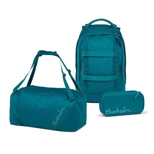 Satch Pack Schulrucksack Set 3tlg. (Deep Petrol) von satch