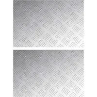 vidaXL Aluminium-Riffelbleche 2 Stk. Rutschfest 60x40 cm - Außenanbau: Rutschfeste Treppenstufen aus robustem Aluminium für sicheren Halt und stilvolles Design, ideal für Innen- und Außentreppen.