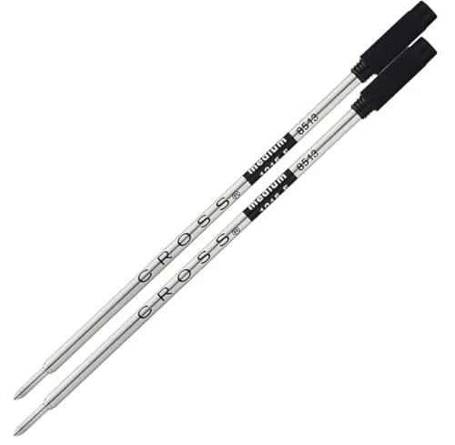 CROSS Kugelschreiberminen M schwarz, 2 St. - für perfekten Schreibkomfort - Schreibutensilien, hochwertige Minen für saubere Linienführung und lange Schreibdauer, ideal für Büro und Alltag.