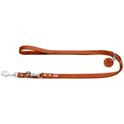 Hunter Aalborg Verstellbare Hundeleine in Orange, 16 mm / 200 cm - Hundeleinen - Robuste und verstellbare Führleine, ideal für mehr Flexibilität beim Spazierengehen mit Ihrem Hund.