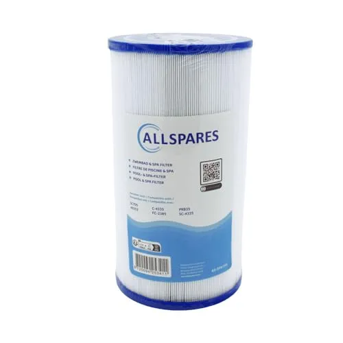 AllSpares Whirlpool Filterkartusche für SC705, 40353, C-4335 - Poolfilterkartuschen für Whirlpool SC705, 40353, C-4335. Hohe Filterqualität für sauberes Wasser, einfacher Werkzeugwechsel und kostengünstig ohne Qualitätseinbußen.