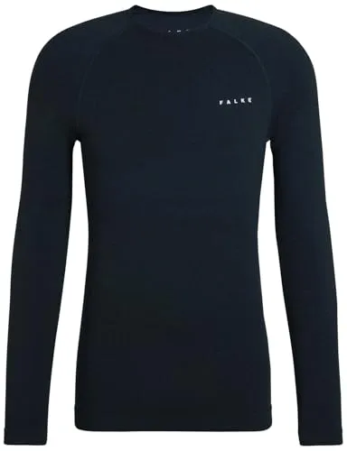 FALKE Herren Baselayer-Shirt Wool-Tech Protective M L/s Sh Wolle Funktionsmaterial schnelltrocknend 1 Stück, Grün Holly 7385, XXL