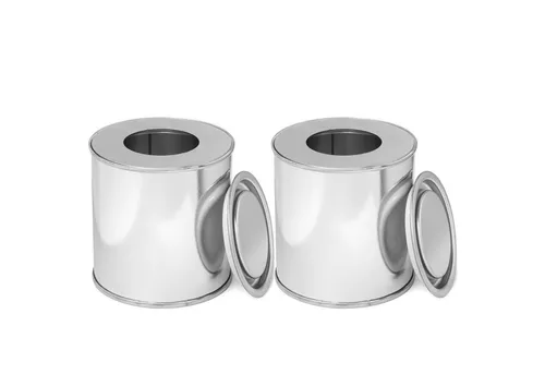 Moritz Leerdose 2x Blechdose 250ml + Sparplatte (2 St), Kaminzubehör Ethanolkamin Watte Schwamm Wolle