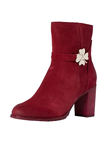 Marco Tozzi Stiefelette in Rot, Gr. 37 - Eleganz trifft Komfort - Wanderschuhe mit hochwertigem Leder, einem bequemen Blockabsatz von 6,5 cm und praktischem Reißverschluss für einfachen Einstieg. Ideal für stilvolle Auftritte und lange Tragezeiten.
