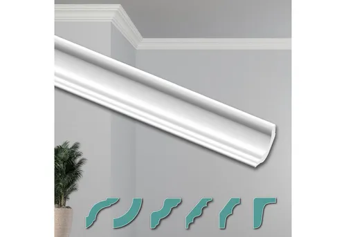 Hexim Deckenleiste ZG22 - 30 Meter moderne Stuckleisten aus XPS - Deckenleisten aus hochwertigem XPS, ideal für eine elegante Raumgestaltung. Sie kaschieren Mängel und sind einfach zu montieren, perfekt für jeden Raum, auch feuchtigkeitsresistent für Bäder.