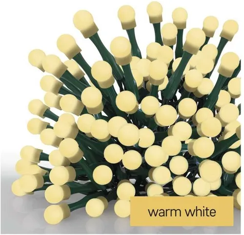 EMOS LED-Weihnachtskerzenkette - rund, 8 m, innen und außen, warmweiß, Timer