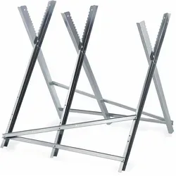 GARMIO® Sägebock klappbar, silber 150kg - Gartenwerkzeuge – Robuster, zusammenklappbarer Sägebock für müheloses und präzises Holzschneiden, ideal für Werkstätten und Transport.