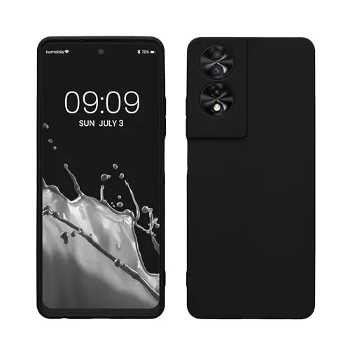 kwmobile Handyhülle für TCL 40 NxtPaper Hülle - TPU Case - Kabelloses Laden - Schutzhülle Cover in Schwarz matt