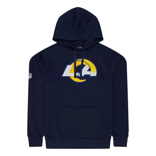 New Era Los Angeles Rams NFL Team Logo Hoody Blau - M - Stylischer Kapuzenpullover von New Era für echte NFL-Fans. Mit Kängurutasche und Teamlogo-Print bietet er Komfort und lässigen Look. Ideal für Freizeit und Sport mit hochwertigem Material.