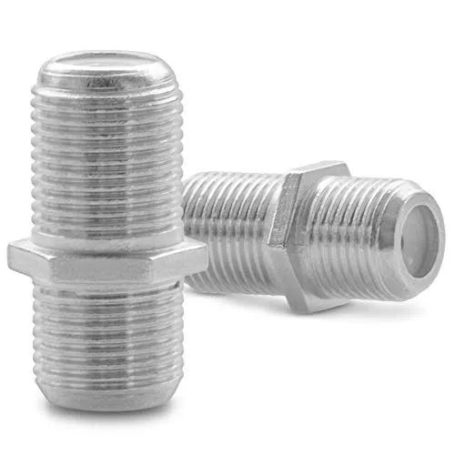 NAUCI F-Verbinder Sat Kupplung 2X High End Adapter Buchse Antennen Kabel Koaxialkabel für Sat HD HDTV DVB-T TV