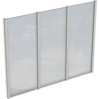 SKANHOLZ Carport-Seitenwand, weiß, 243x200cm - Außenanbau mit 10 mm starken Polycarbonatplatten, ideal für freistehende Terrassenüberdachungen und wetterfest dank hochwertigem Konstruktionsvollholz.