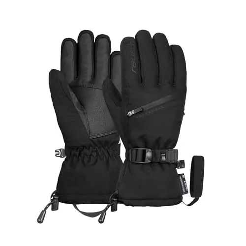 Reusch Demi R-tex XT black (7700) 6,5 - Warme Skihandschuhe für Frauen mit hervorragender Wärmeisolierung und Wasserdichtigkeit. Ideal für kalte Tage dank Heizkissentasche für extra Wärme.