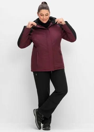 sheego Funktionsjacke 357592_54 – Atmungsaktive Outdoorjacke - Praktische Funktionsjacke mit verstellbarem Klettriegel, Innen- und Außentaschen. Ideal für Outdoor-Aktivitäten, schützt zuverlässig vor Wind und Regen.