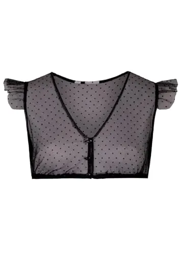 Spieth & Wensky Genta Dirndlbluse - Elegante Trachtenbluse in Schwarz, ideal für festliche Anlässe, aus 100% Polyester für optimalen Tragekomfort.