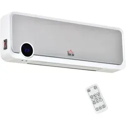 HOMCOM Heizlüfter zur Wandmontage 2000W mit Fernbedienung