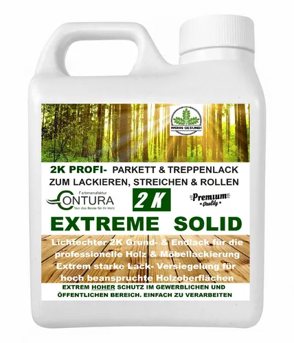 Produktbild 2K Parkettlack 1L Treppenlack im Set Parkettsiegel Möbellack Holzlack Klarlack