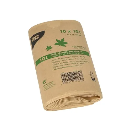 Abfallbeutel Kraftpapier 10 L – 200 Stück | Nachhaltige Entsorgungslösung