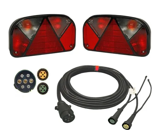 Aspöck Multipoint 2 - 7-poliges Leuchten Set mit 9,5 Meter Hauptkabel - Hochwertiges Beleuchtungsset für Kfz mit 12V Spannung. Ideal für präzise Lichtverteilung und optimale Sichtbarkeit. Perfekt für den professionellen Einsatz.